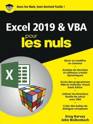 cover image of Excel 2019 & VBA pour les Nuls, mégapoche